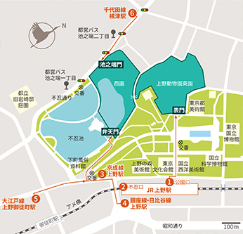 上野駅周辺マップ