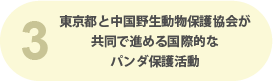 東京都と中国野生動物保護協会が共同で進める国際的なパンダ保護活動